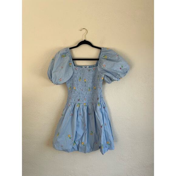 Anthropologie English Factory Woman SMOCKED DRESS WITH BALLOON SLEEVES, … - Picture 5 of 14